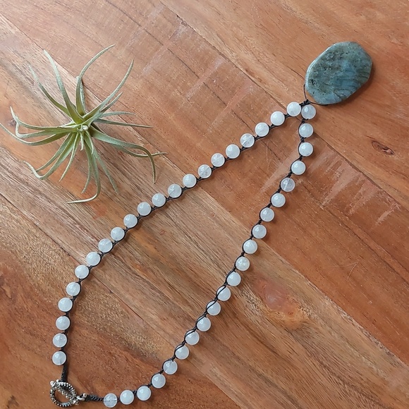 Labradorite Necklace, Quartz Necklace by Rust Belt Raised - Picture 15 of 16